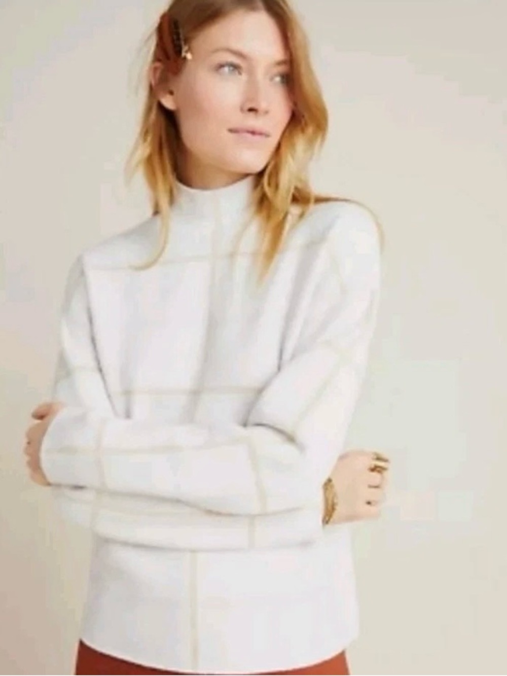 Anthropologie Ivanna Lizzie Mockneck Sweater
